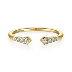 Gabriel & Co. 14K Yellow Gold Diamond Stackable Ring 0.1ct