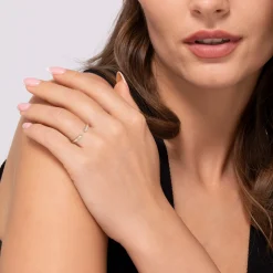 Gabriel & Co. 14K Yellow Gold Diamond Stackable Ring 0.1ct