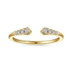 Gabriel & Co. 14K Yellow Gold Diamond Stackable Ring 0.1ct