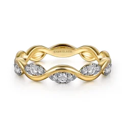 Discount Gabriel & Co. 14K Yellow Gold Diamond Stackable Ring 0.21ct