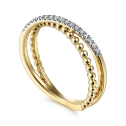 Online Gabriel & Co. 14K Yellow Gold Diamond Stackable Ring-Bujukan