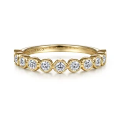 Hot Gabriel & Co. 14K Yellow Gold Diamond Stackable Ring