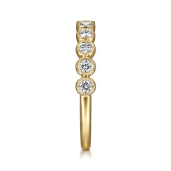 Hot Gabriel & Co. 14K Yellow Gold Diamond Stackable Ring