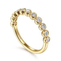 Hot Gabriel & Co. 14K Yellow Gold Diamond Stackable Ring