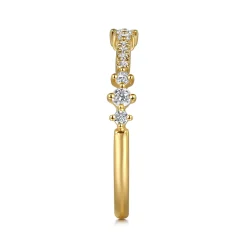 Clearance Gabriel & Co. 14K Yellow Gold Diamond Stackable Ring 0.24ct