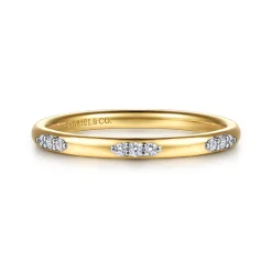 New Gabriel & Co. 14K Yellow Gold Diamond Stackable Ring