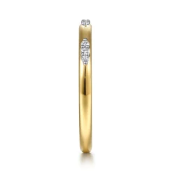 New Gabriel & Co. 14K Yellow Gold Diamond Stackable Ring