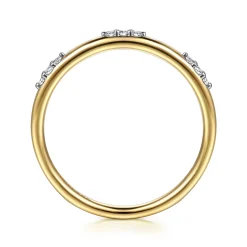 New Gabriel & Co. 14K Yellow Gold Diamond Stackable Ring