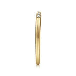 Gabriel & Co. 14K Yellow Gold Diamond Stackable Ring 0.05ct