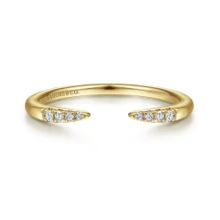 Gabriel & Co. 14K Yellow Gold Diamond Stackable Ring 0.05ct