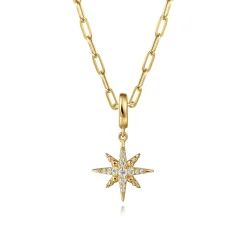 Best Gabriel & Co. 14K Yellow Gold Diamond Star Charm With Detachable Bail