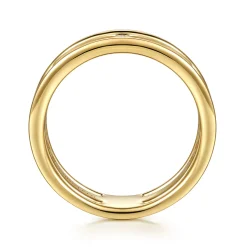 Online Gabriel & Co. 14K Yellow Gold Diamond Station Easy Stackable Ring