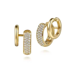 Discount Gabriel & Co. 14K Yellow Gold Diamond Stuggies Earrings