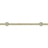 Hot Gabriel & Co. 14K Yellow Gold Diamond Tennis Bracelet with Round Cluster Stations