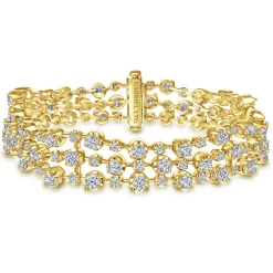 Outlet Gabriel & Co. 18K Yellow Gold Diamond Tennis Bracelet