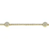Clearance Gabriel & Co. 14K Yellow Gold Diamond Tennis Bracelet with Round Cluster Stations