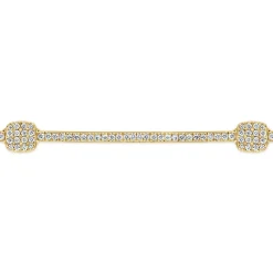 Online Gabriel & Co. 14K Yellow Gold Diamond Tennis Bracelet with Diamond Cube Stations