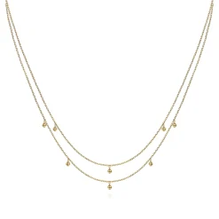 Best Gabriel & Co. 14K Yellow Gold Drops Necklace