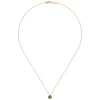 Online Gabriel & Co. 14K Yellow Gold Emerald and Diamond Halo Pendant Necklace