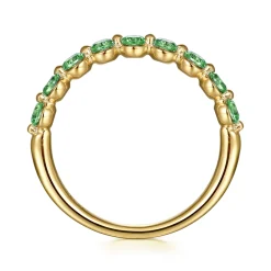 Outlet Gabriel & Co. 14K Yellow Gold Emerald Stackable Ring