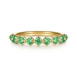 Outlet Gabriel & Co. 14K Yellow Gold Emerald Stackable Ring
