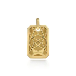 Gabriel & Co. 14K Yellow Gold Engravable Dog Tag Pendant