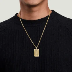 Gabriel & Co. 14K Yellow Gold Engravable Dog Tag Pendant