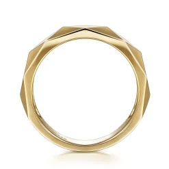 Online Gabriel & Co. 14K Yellow Gold Faceted Stackable Cigar Band