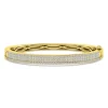 Hot Gabriel & Co. 14K Yellow Gold Four Row Diamond Bangle
