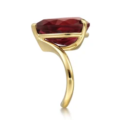 Discount Gabriel & Co. 14K Yellow Gold Garnet Pear Ladies Ring