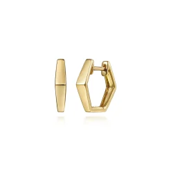 Online Gabriel & Co. 14K Yellow Gold Geometric Huggie Earrings