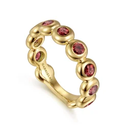 Gabriel & Co. 14K Yellow Gold GN - Garnet Ladies Ring
