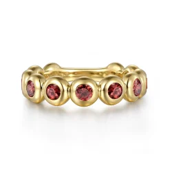 Gabriel & Co. 14K Yellow Gold GN - Garnet Ladies Ring