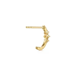 New Gabriel & Co. 14K Yellow Gold Graduating Diamond Huggie Earrings