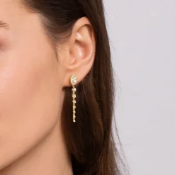 New Gabriel & Co. 14K Yellow Gold Graduating Diamond Stud Drop Earrings