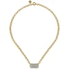 Online Gabriel & Co. 14K Yellow Gold Hollow Tube Link Diamond Necklace