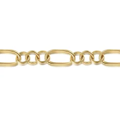 Outlet Gabriel & Co. 14K Yellow Gold Hollow Tube Link Bracelet