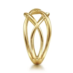 Online Gabriel & Co. 14K Yellow Gold Intersecting Plain Bands Ring