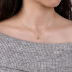 Clearance Gabriel & Co. 14K Yellow Gold Interwoven Floral Pendant Necklace