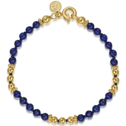 Discount Gabriel & Co. 14K Yellow Gold Lapis Beads Bracelet