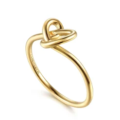 Sale Gabriel & Co. 14K Yellow Gold Love Knot Stackable Ring