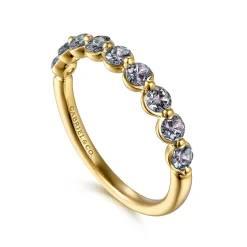 Outlet Gabriel & Co. 14K Yellow Gold Manmade Alexandrite Stackable Ring