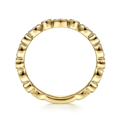 Discount Gabriel & Co. 14K Yellow Gold Marquise and Round Station Diamond Ring