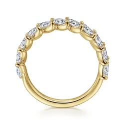 Hot Gabriel & Co. 14K Yellow Gold Marquise Diamond Anniversary Band - 1.46 ct