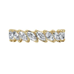 Hot Gabriel & Co. 14K Yellow Gold Marquise Diamond Anniversary Band - 1.46 ct