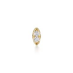 Outlet Gabriel & Co. 14K Yellow Gold Marquise Shaped Diamond Single Flatback Stud Earring