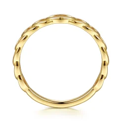 Sale Gabriel & Co. 14K Yellow Gold Marquise Shape Stackable Ring