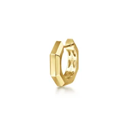 Online Gabriel & Co. 14K Yellow Gold Mens Angular Cuts Single Huggie Earring