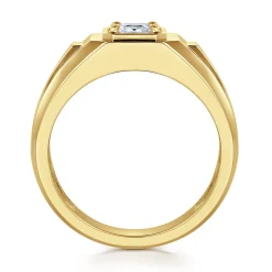 Outlet Gabriel & Co. 14K Yellow Gold Mens Engagement Ring in High Polish Finish