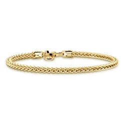 Gabriel & Co. 14K Yellow Gold Men's Wheat Chain Bracelet